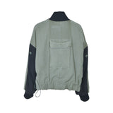 bomber con tasconi e inserto kimono vintage 