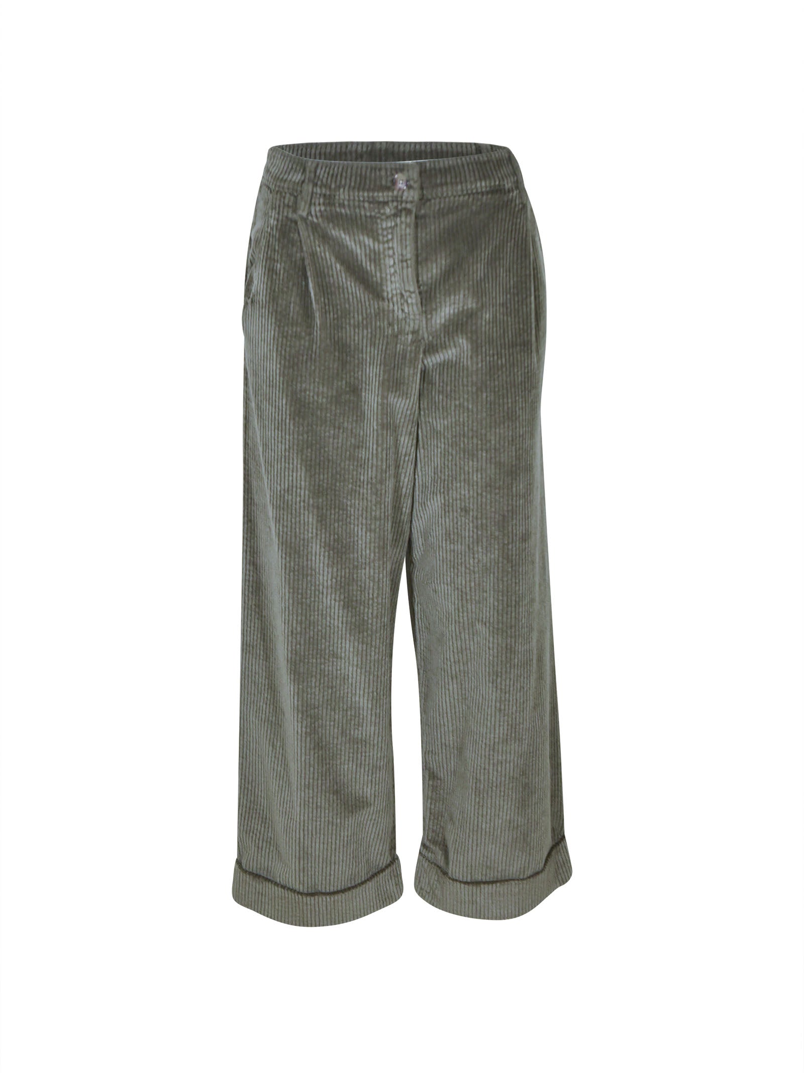 pantaloni spencer velluto coste rocciatore gamba larga con risvolto 