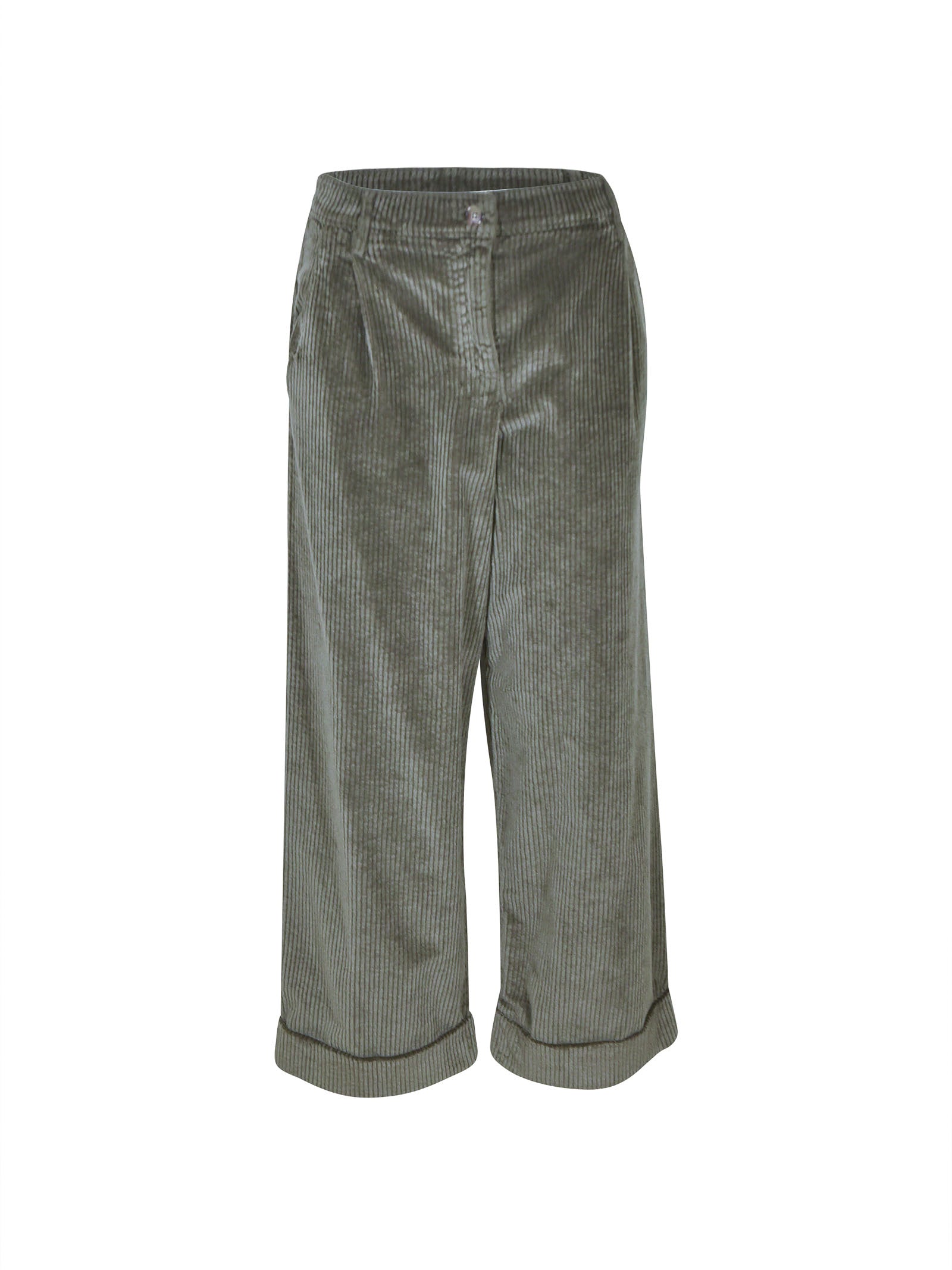 pantaloni spencer velluto coste rocciatore gamba larga con risvolto 