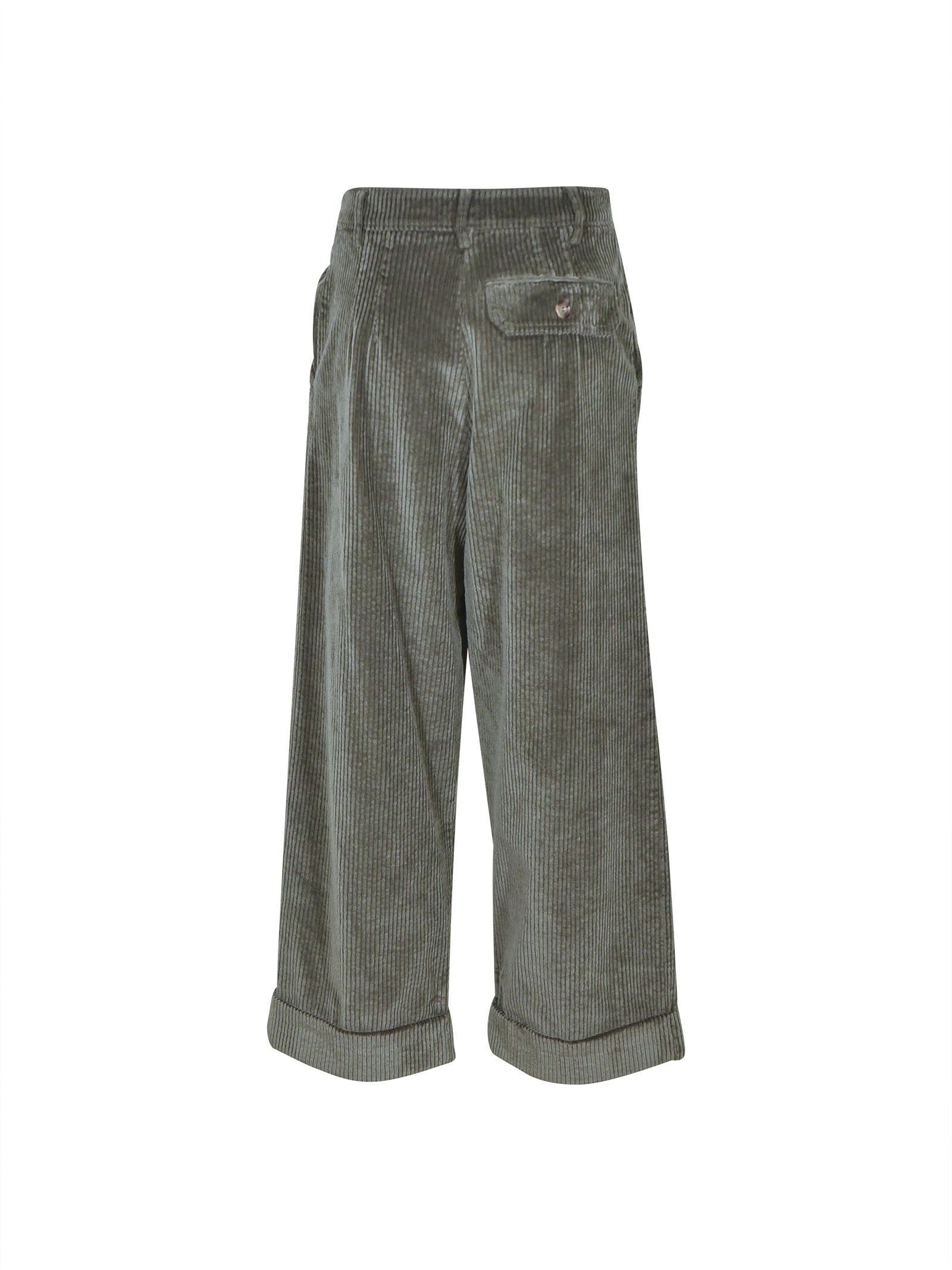 pantaloni spencer velluto coste rocciatore gamba larga con risvolto 