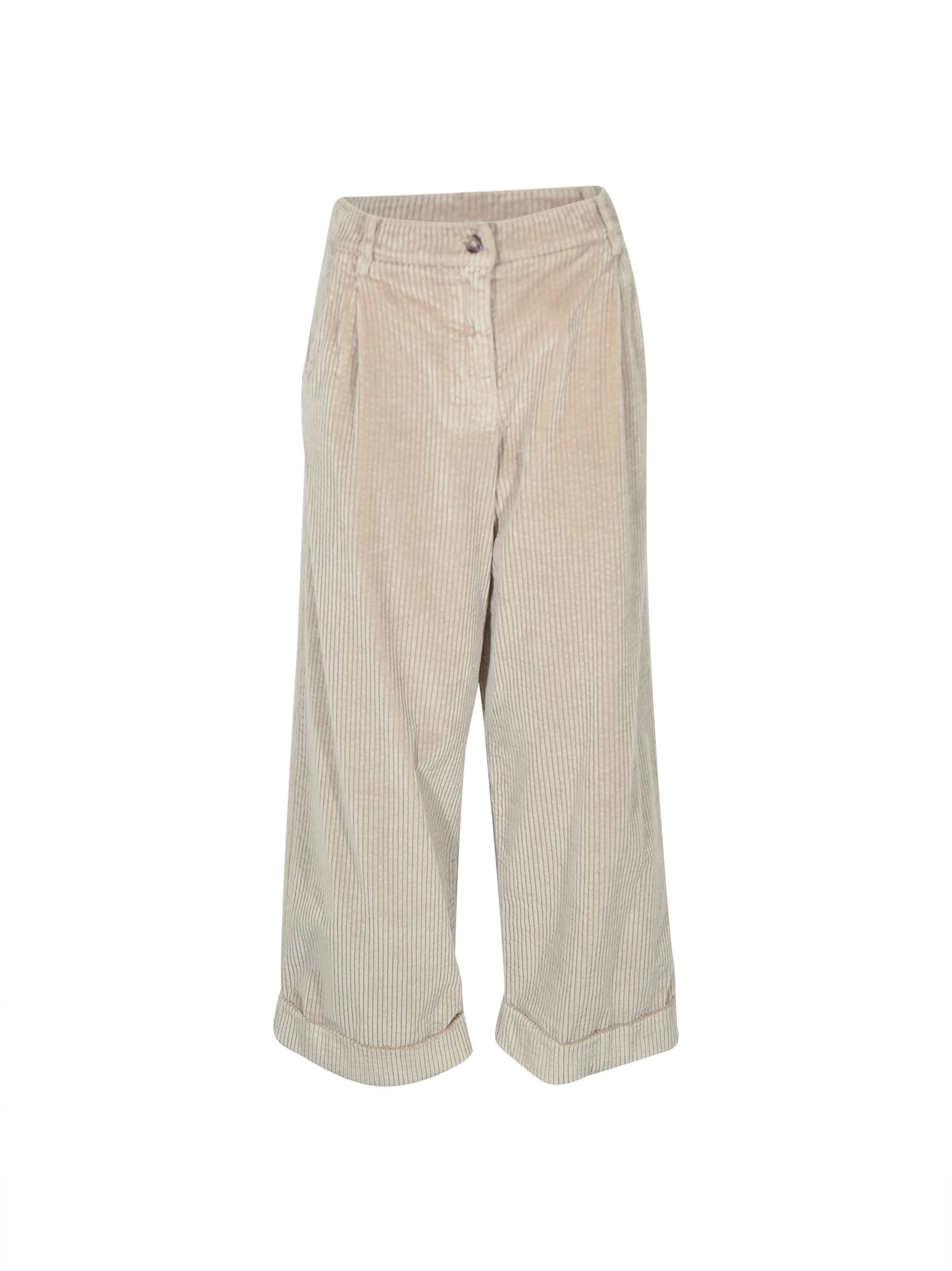 pantaloni spencer velluto coste rocciatore gamba larga con risvolto 