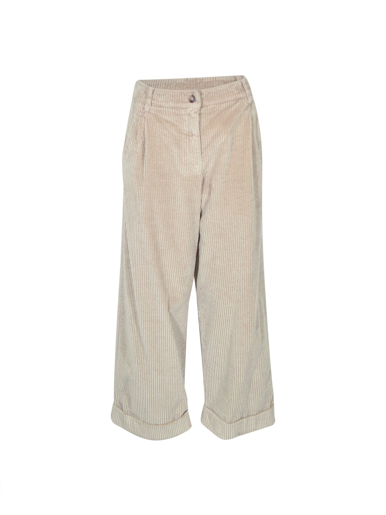 pantaloni spencer velluto coste rocciatore gamba larga con risvolto 