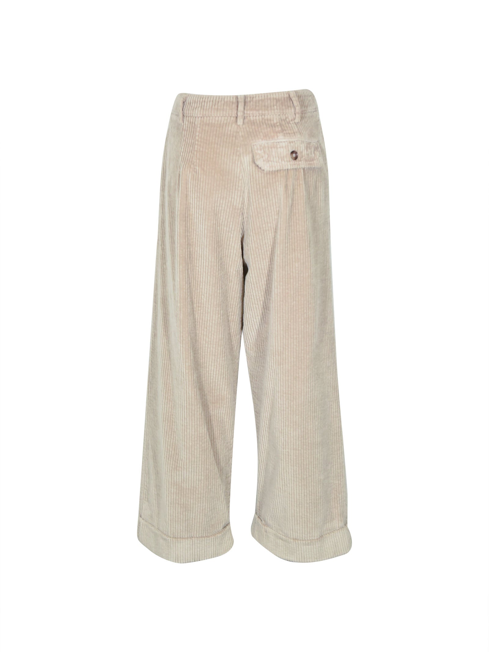 pantaloni spencer velluto coste rocciatore gamba larga con risvolto 