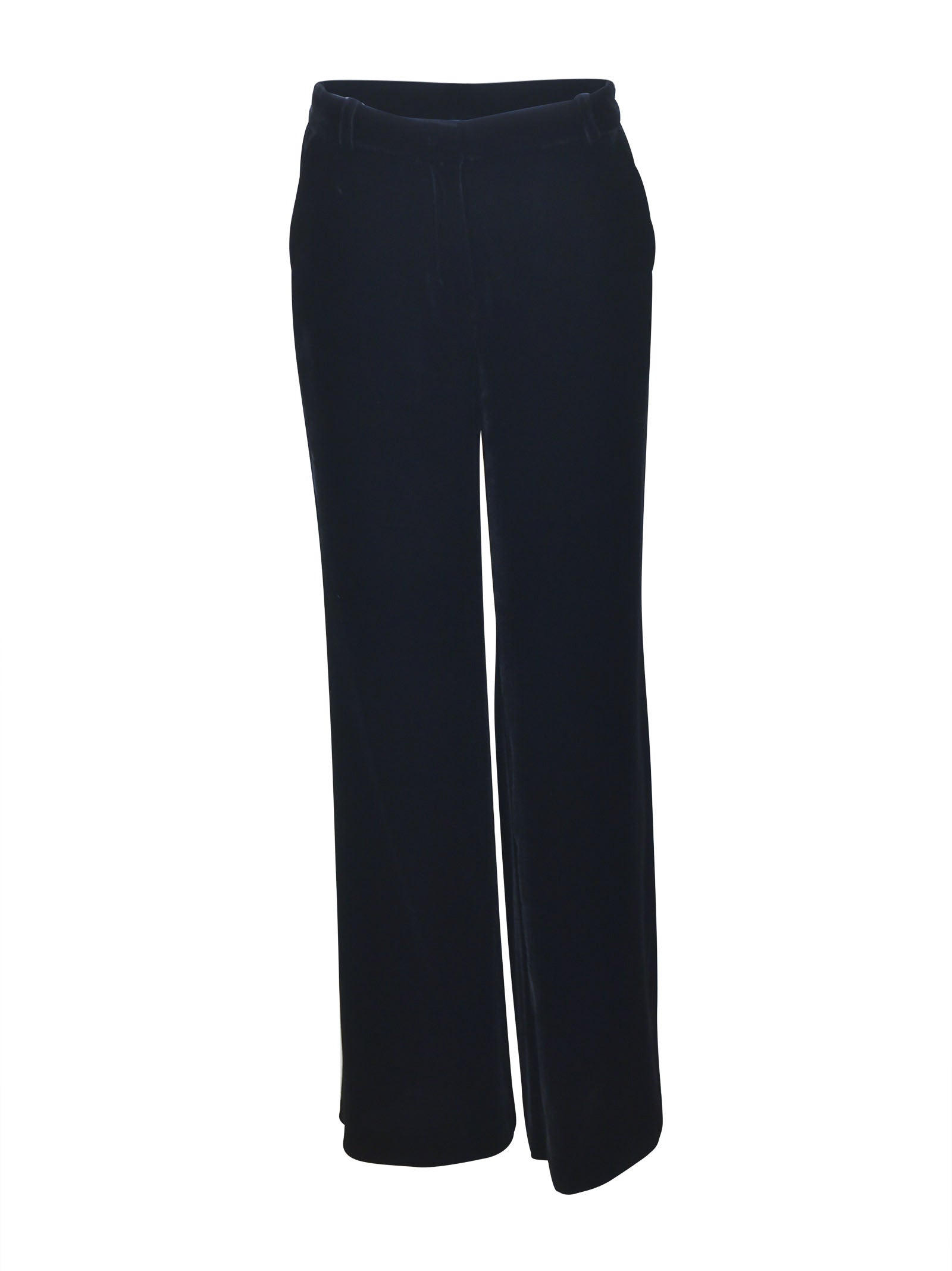 pantaloni andrea vellulo liscio gamba larga 