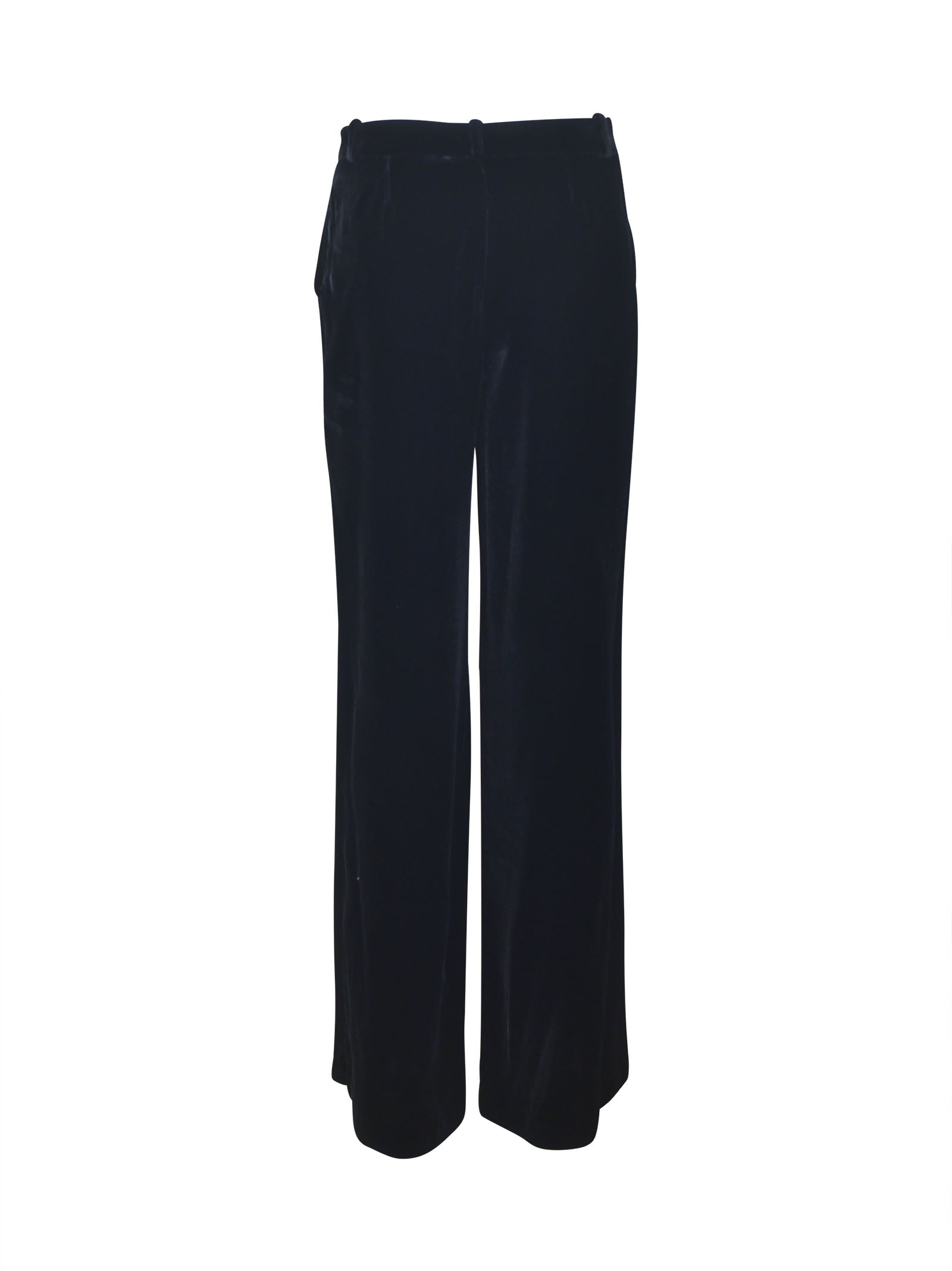 pantaloni andrea vellulo liscio gamba larga 
