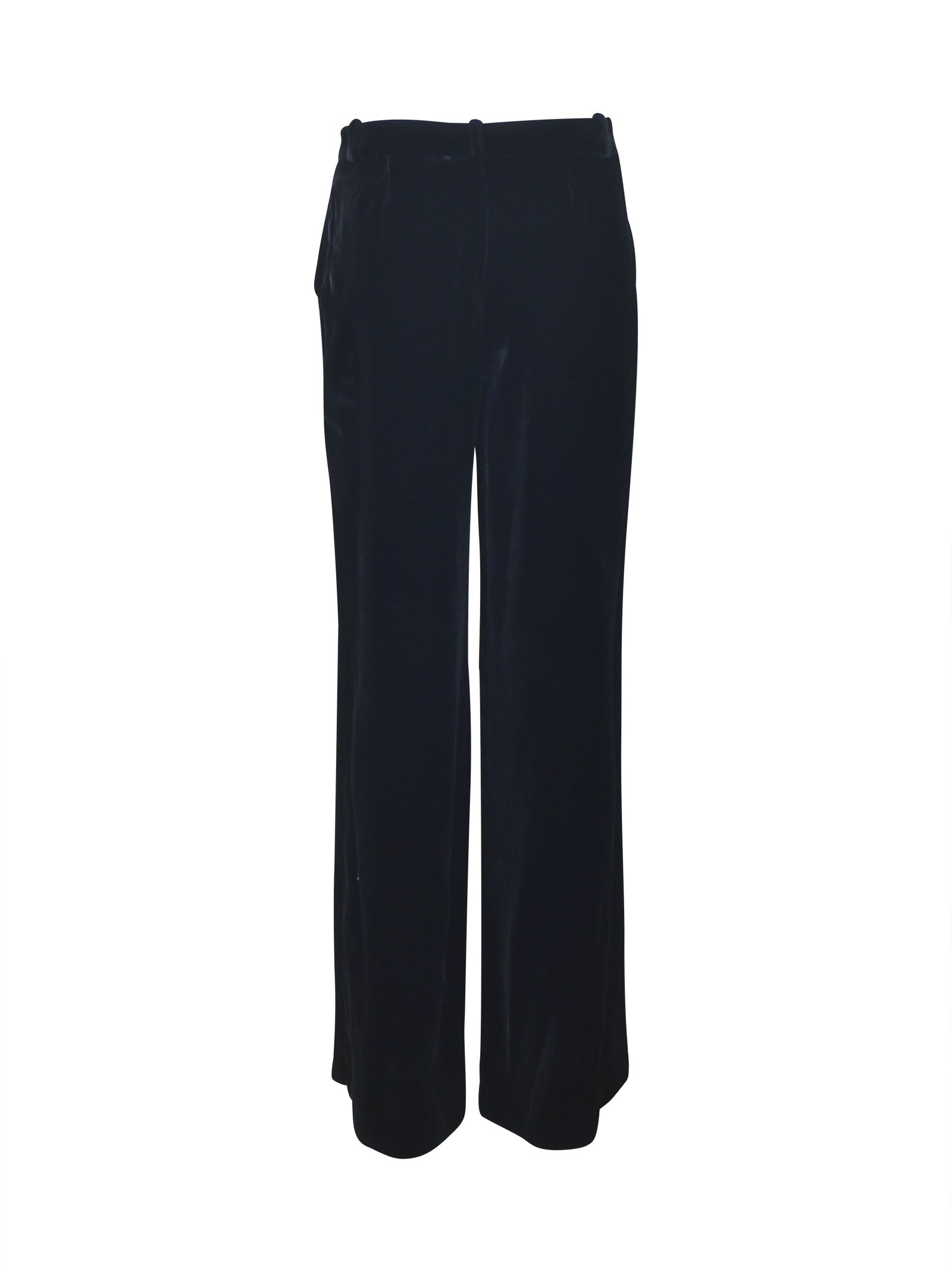 pantaloni andrea vellulo liscio gamba larga 