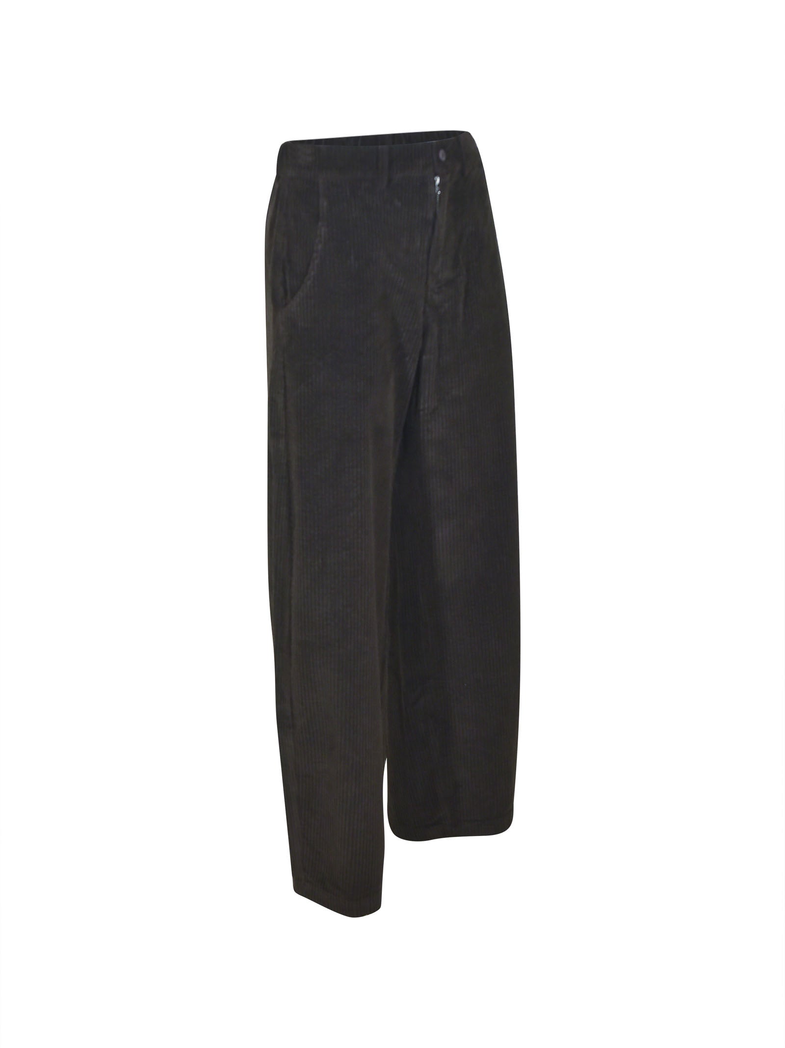pantaloni sbam velluto coste elastico vita dietro 