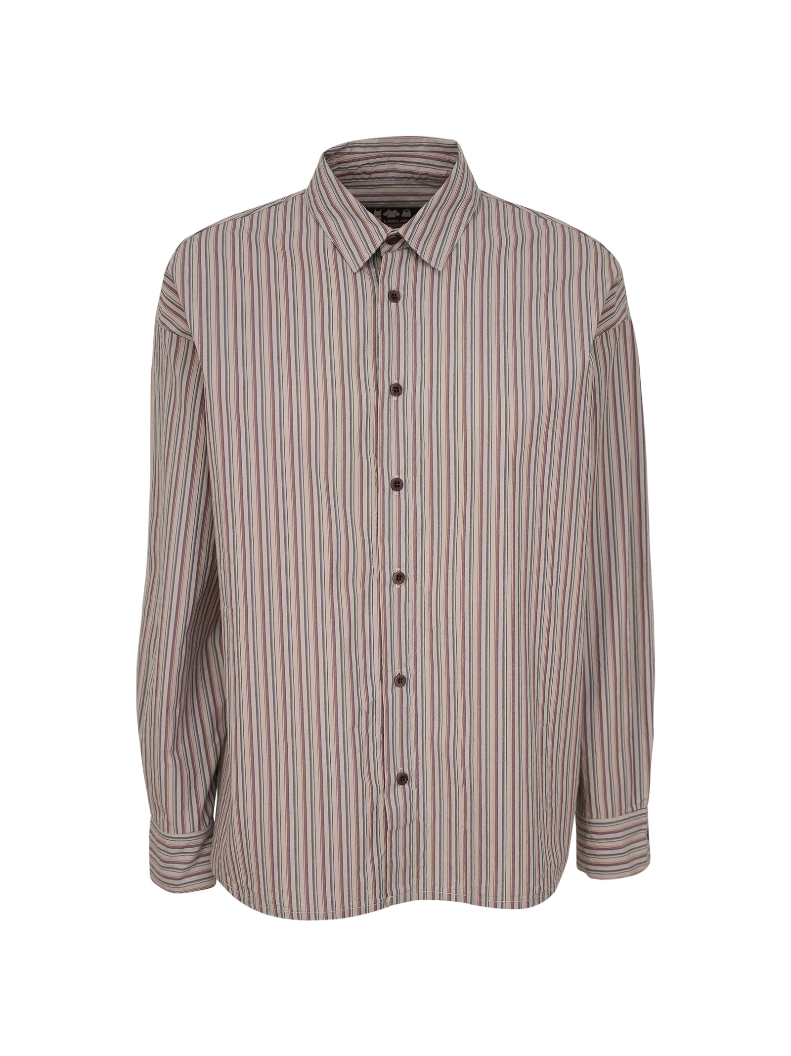 camicia eolia  righe spalla scesa 