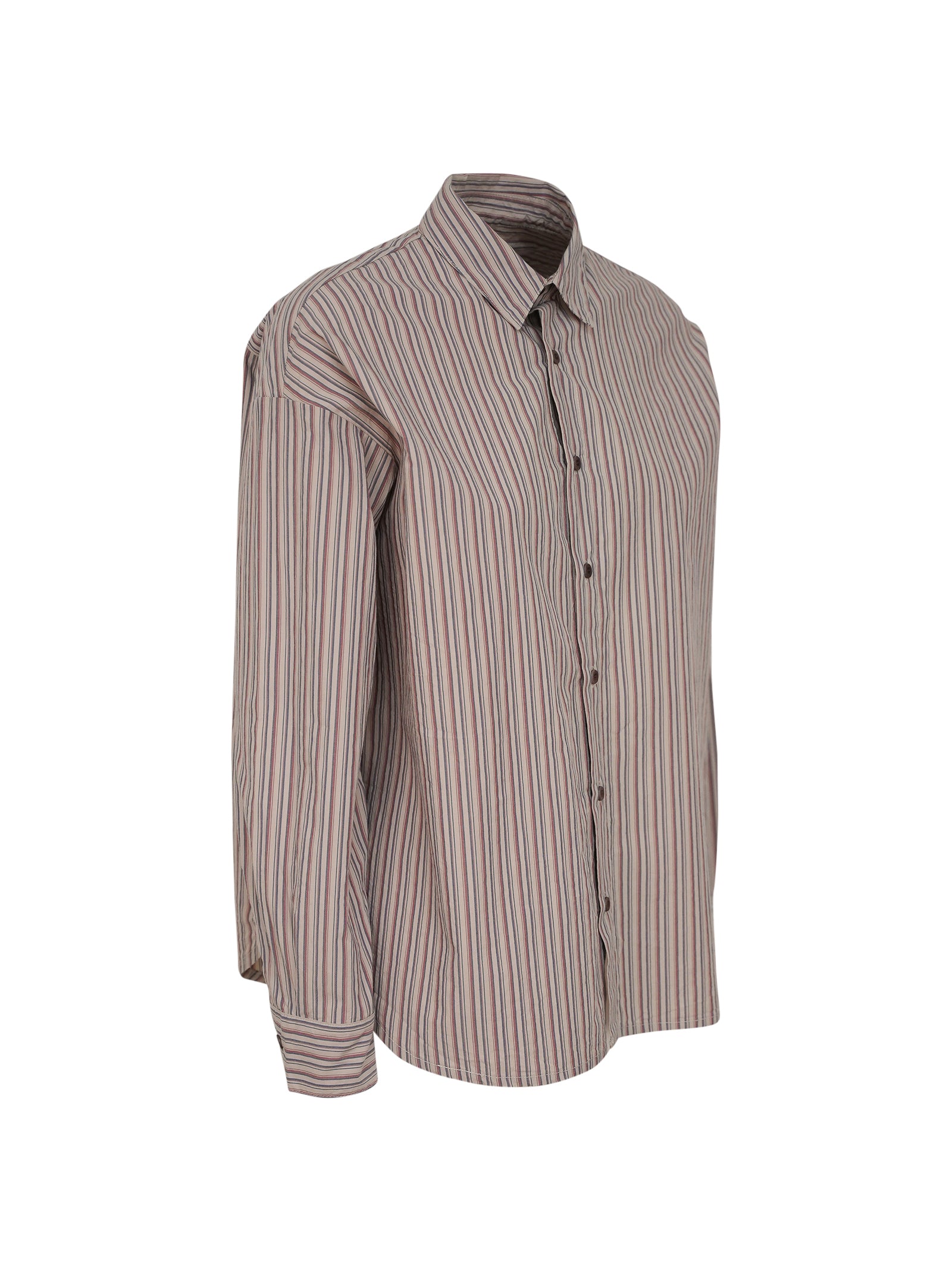 camicia eolia  righe spalla scesa 
