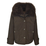 giacca piumino collo cashmere 