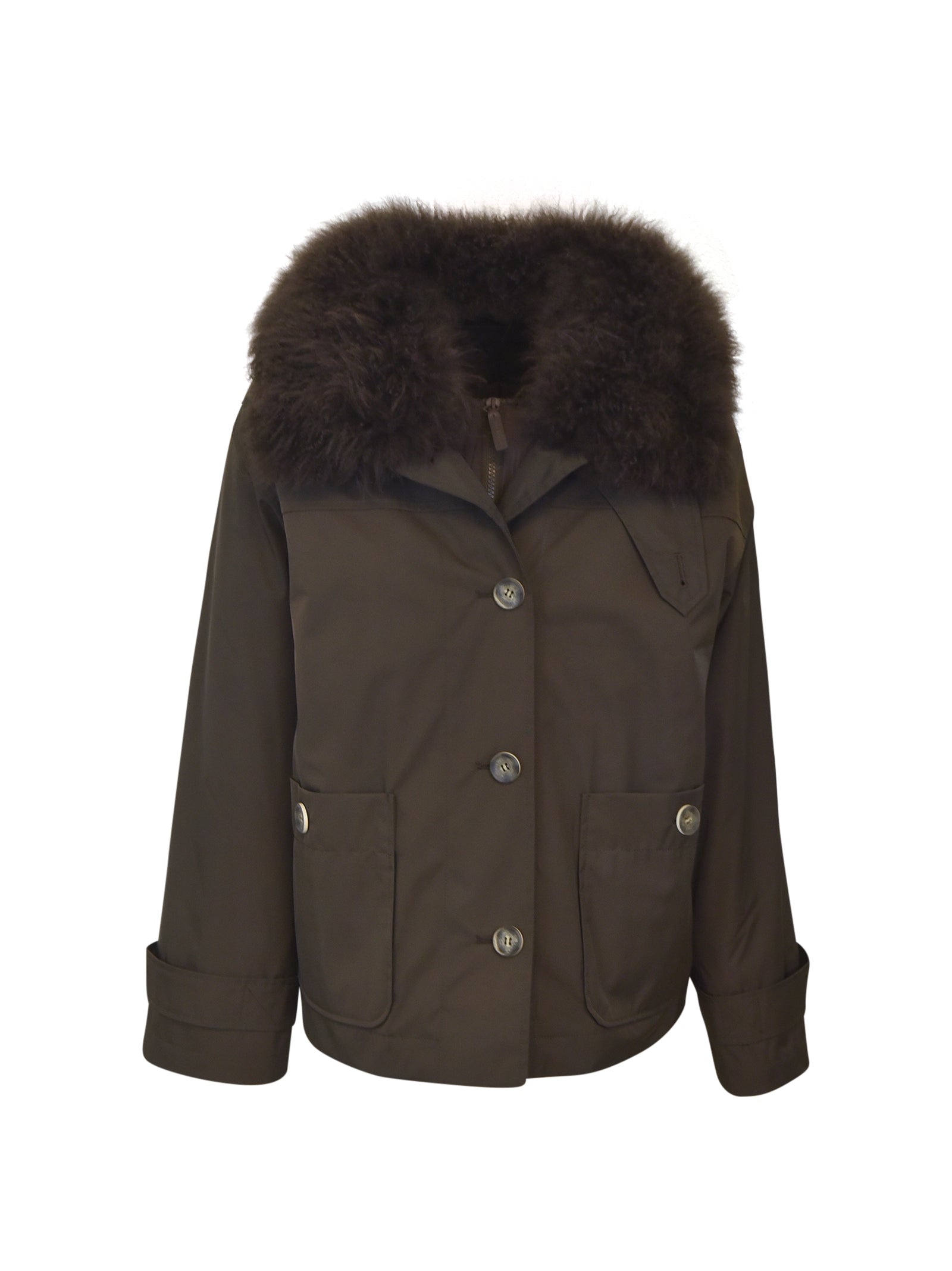 giacca piumino collo cashmere 