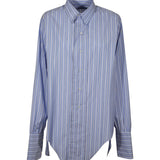 camicia con spacchi arrotondati maniche lunghe 