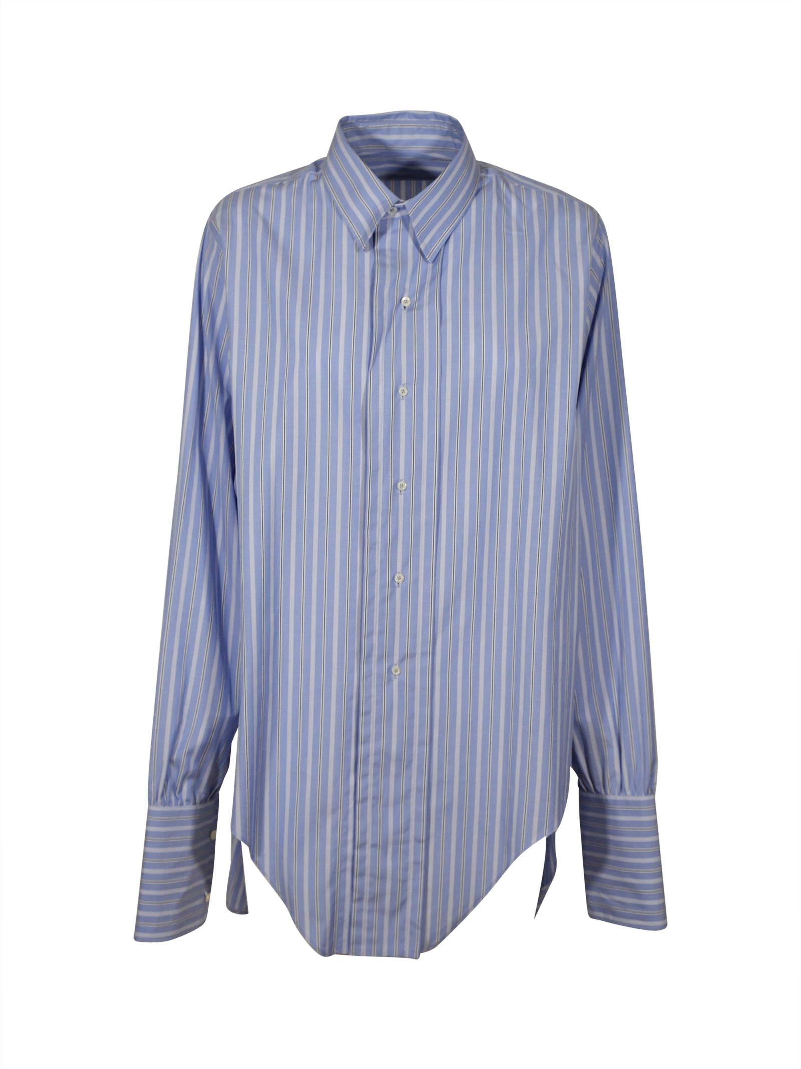 camicia con spacchi arrotondati maniche lunghe 