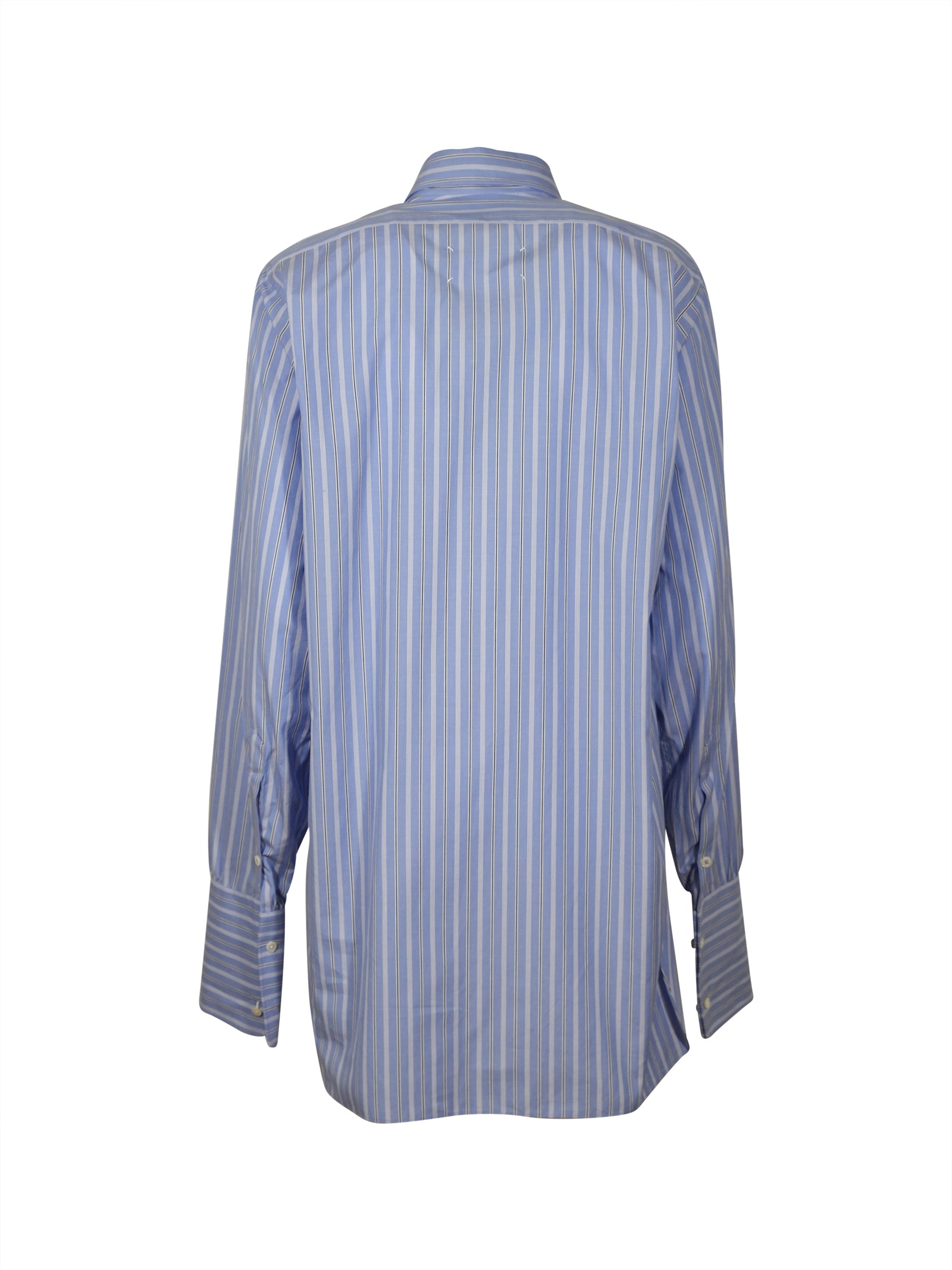 camicia con spacchi arrotondati maniche lunghe 