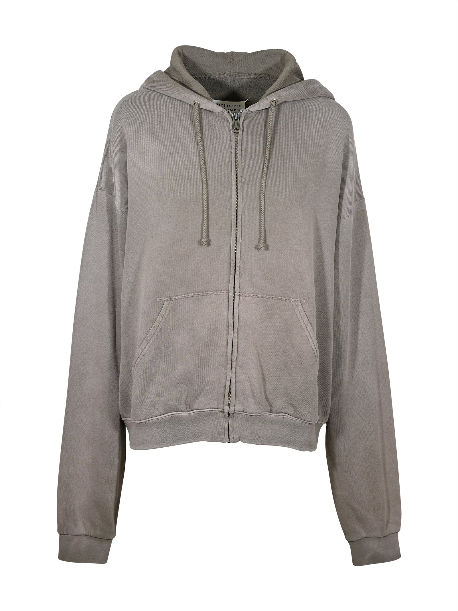 felpa con zip e cappuccio 
