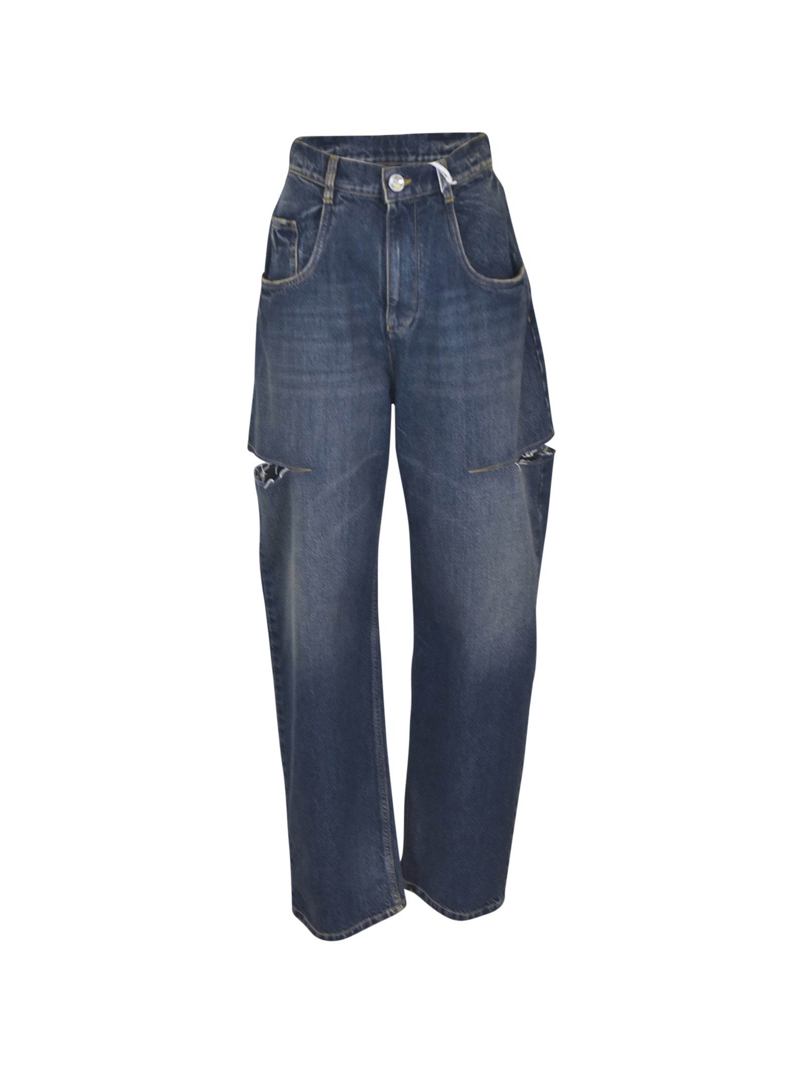 jeans con tagli laterali 