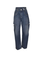 jeans con tagli laterali