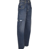 jeans con tagli laterali 