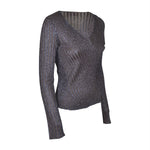 maglia coste scollo v 