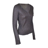 maglia coste scollo v 