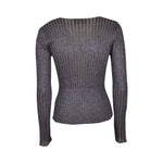 maglia coste scollo v 