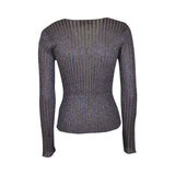maglia coste scollo v 