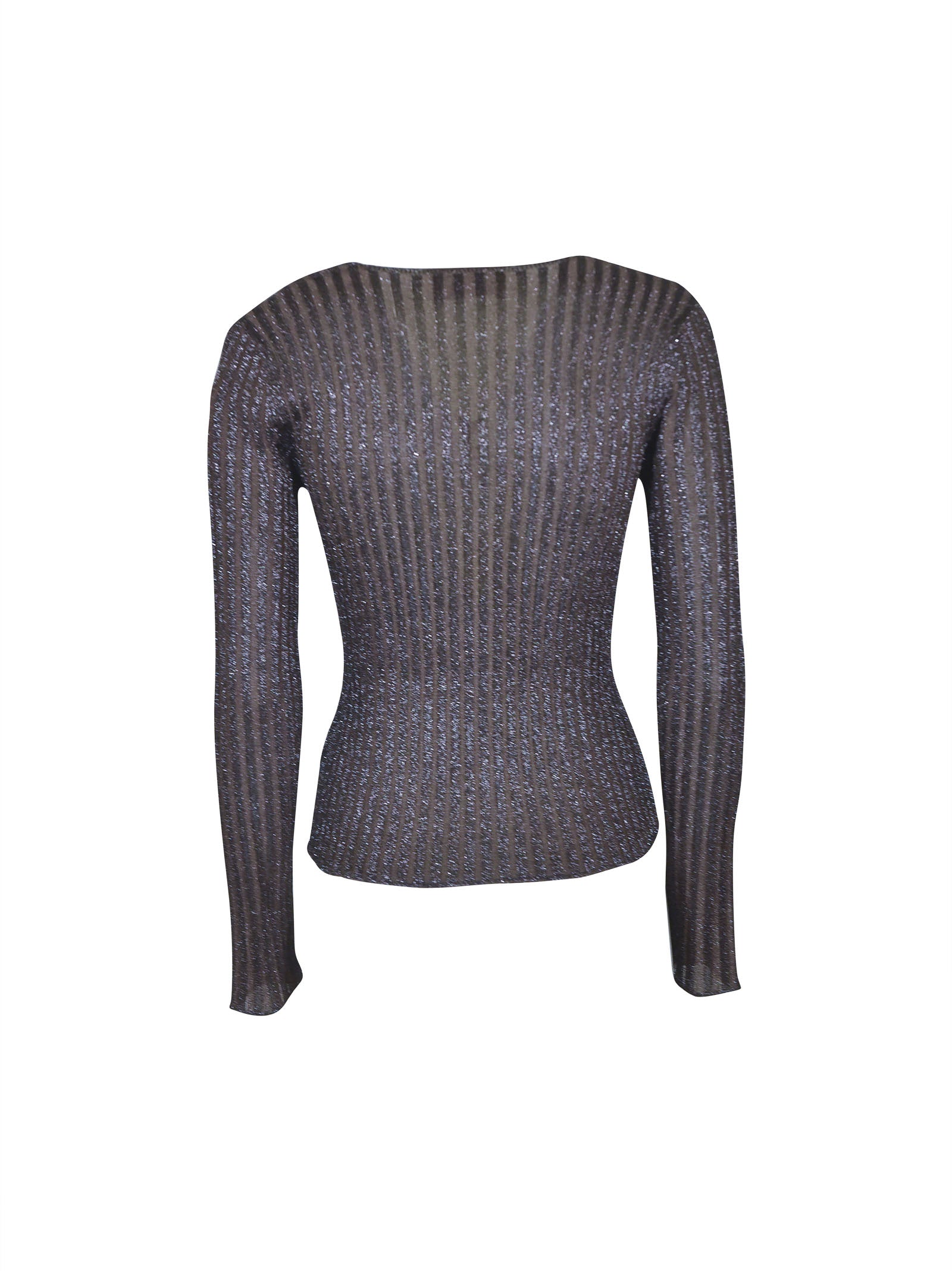 maglia coste scollo v 