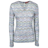 maglia girocollo micro paillettes 