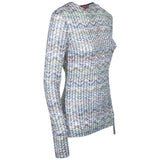 maglia girocollo micro paillettes 