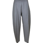 pantaloni gamba larga zip lato 