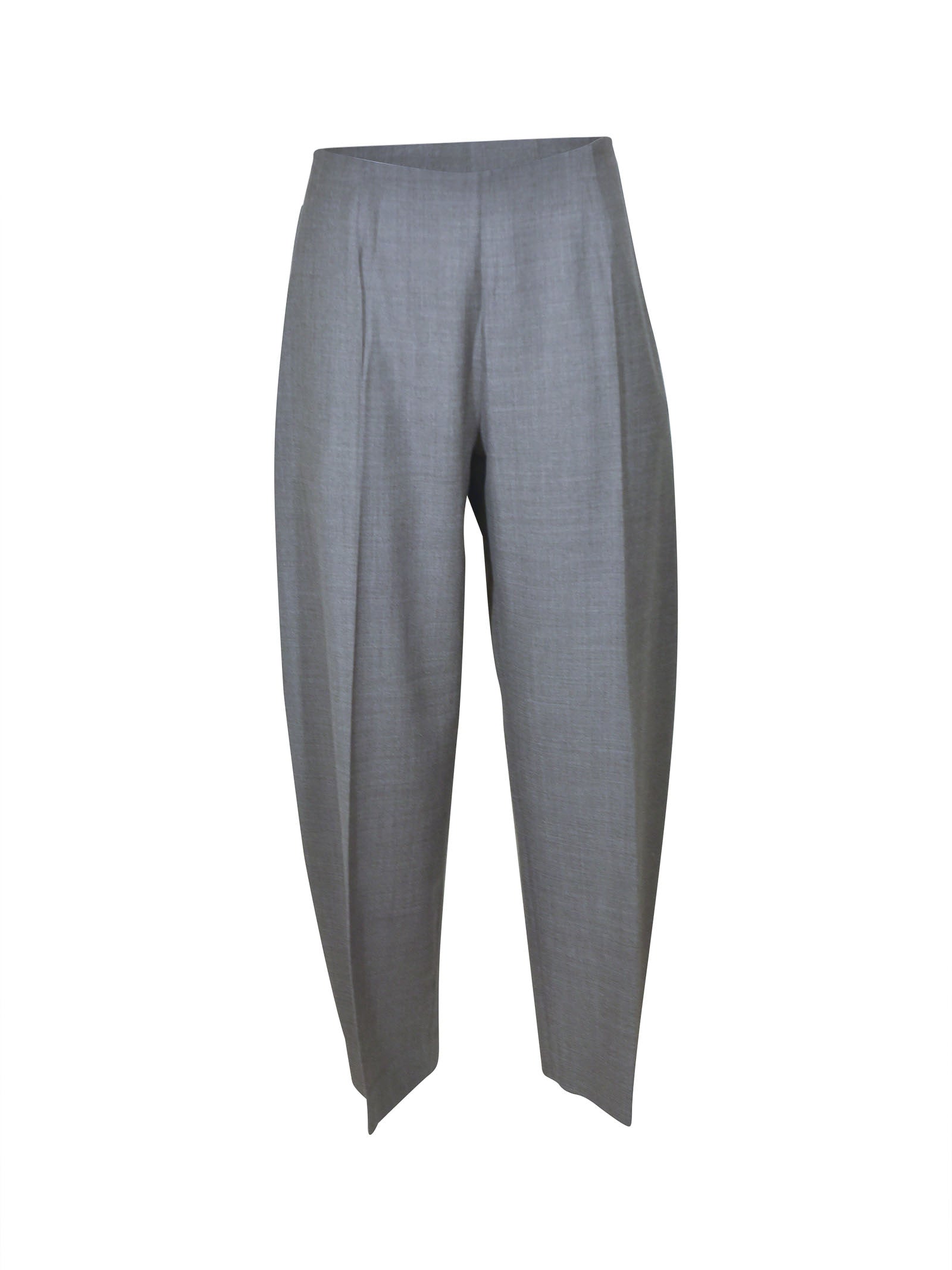 pantaloni gamba larga zip lato 