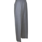 pantaloni gamba larga zip lato 