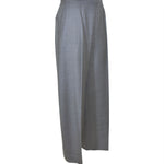 pantaloni gamba larga zip lato 