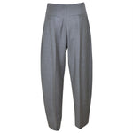 pantaloni gamba larga zip lato 