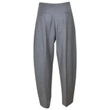 pantaloni gamba larga zip lato 
