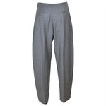 pantaloni gamba larga zip lato 