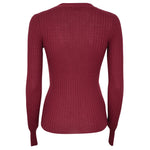 maglia scollo v m/l asciutto a coste 