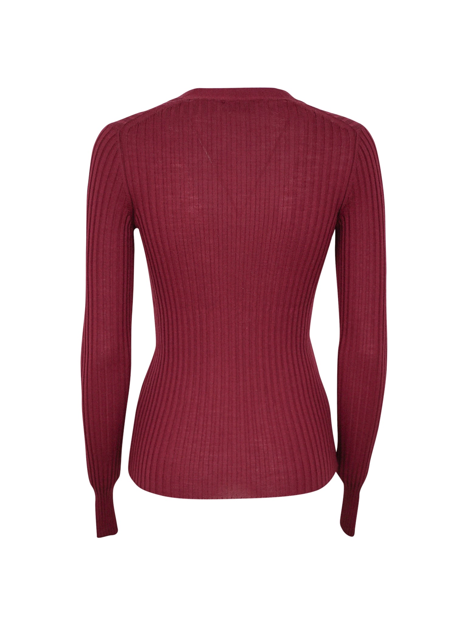 maglia scollo v m/l asciutto a coste 