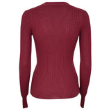 maglia scollo v m/l asciutto a coste 