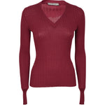 maglia scollo v m/l asciutto a coste 