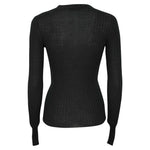 maglia scollo v m/l asciutto a coste 