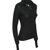 maglia polo coste senza bottoni 