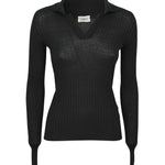 maglia polo coste senza bottoni 