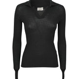 maglia polo coste senza bottoni 