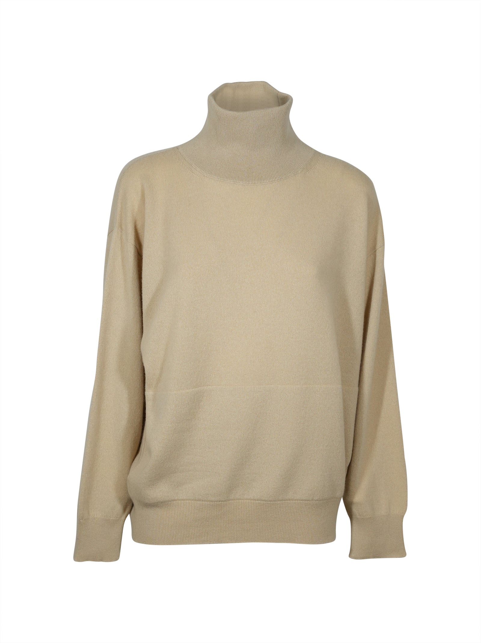 maglia collo alto over tasche laterali 