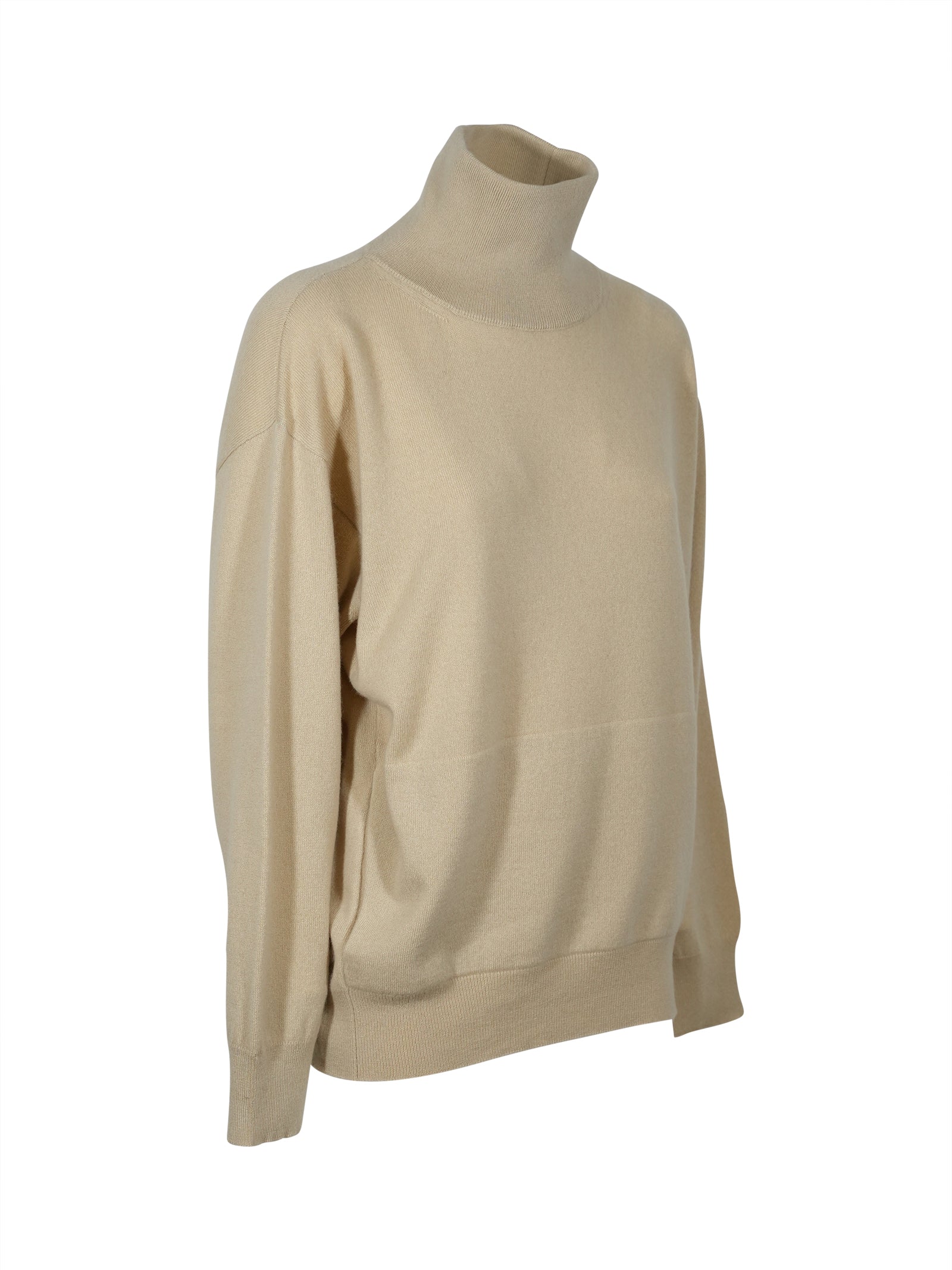 maglia collo alto over tasche laterali 