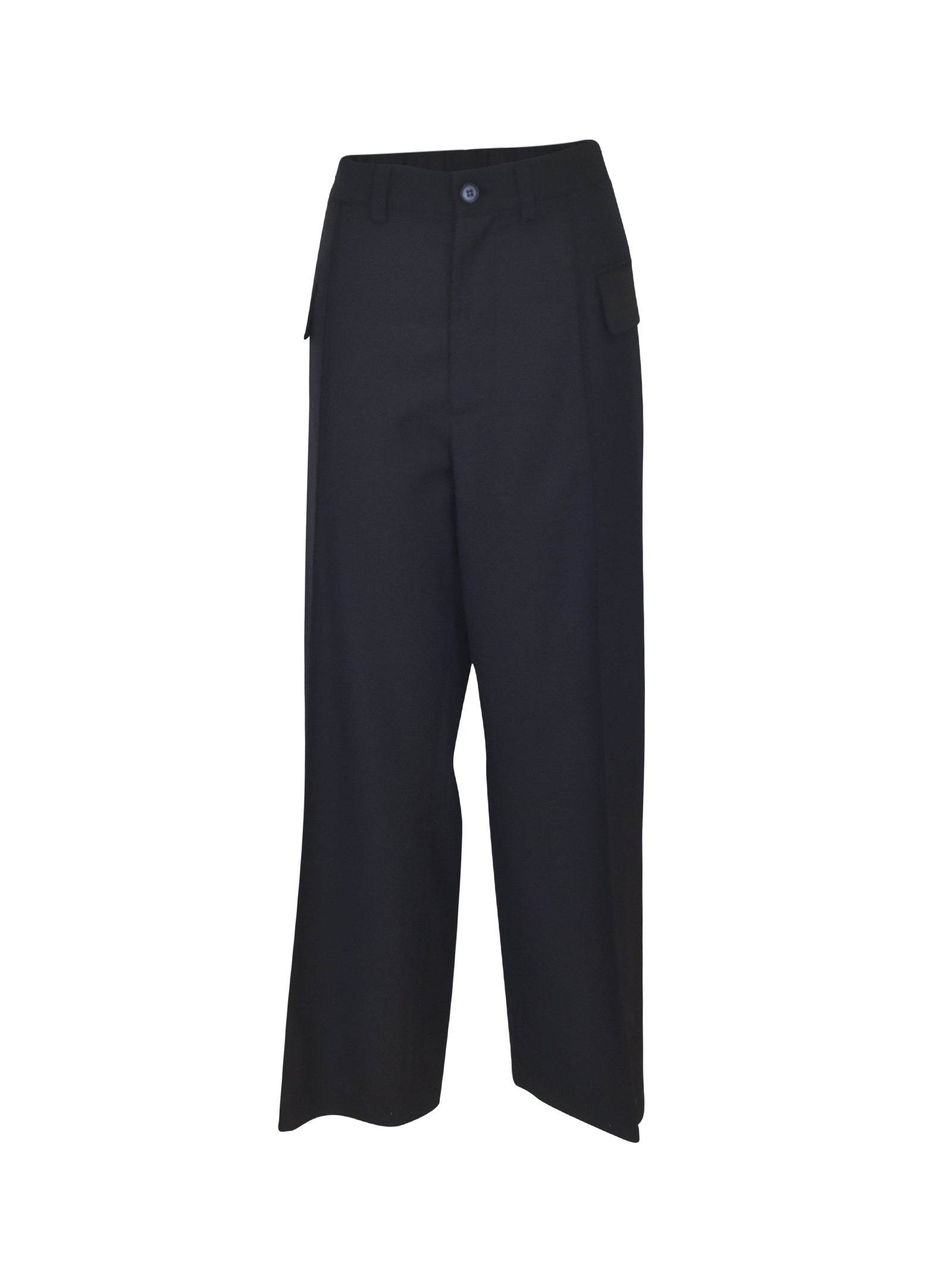 pantaloni gamba larga tasche laterali 