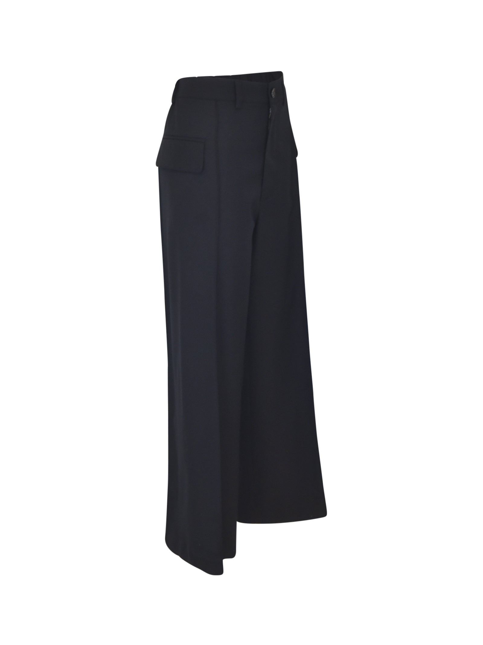 pantaloni gamba larga tasche laterali 