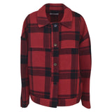 giacca tartan  over con frange 