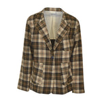 giacca tartan monopetto vestibilità ampia 